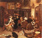 Jan Steen The Dissolute Household oil on canvas